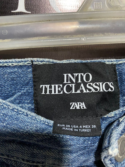 ZARA |S\M| WAIST 28| Blue Denim Carpenter Pants with Utility Pockets and Hammer Loop