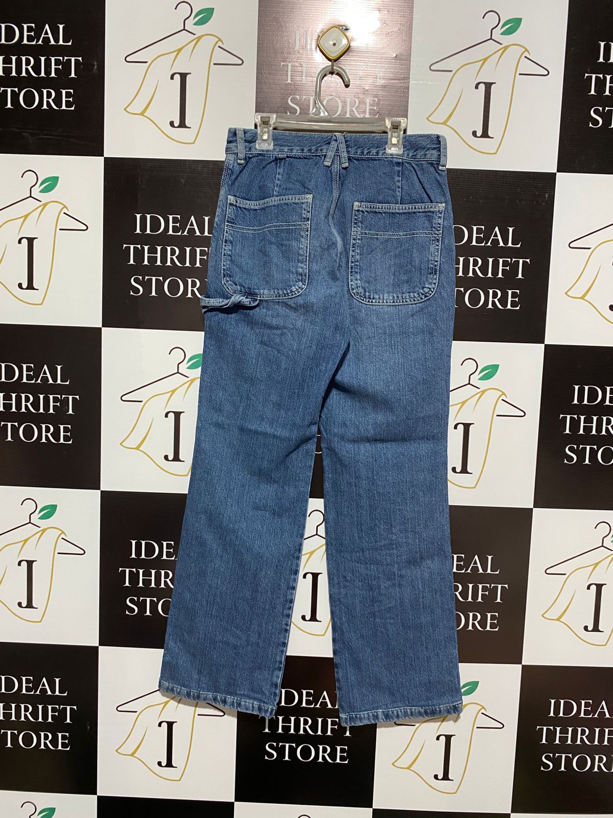 ZARA |S\M| WAIST 28| Blue Denim Carpenter Pants with Utility Pockets and Hammer Loop