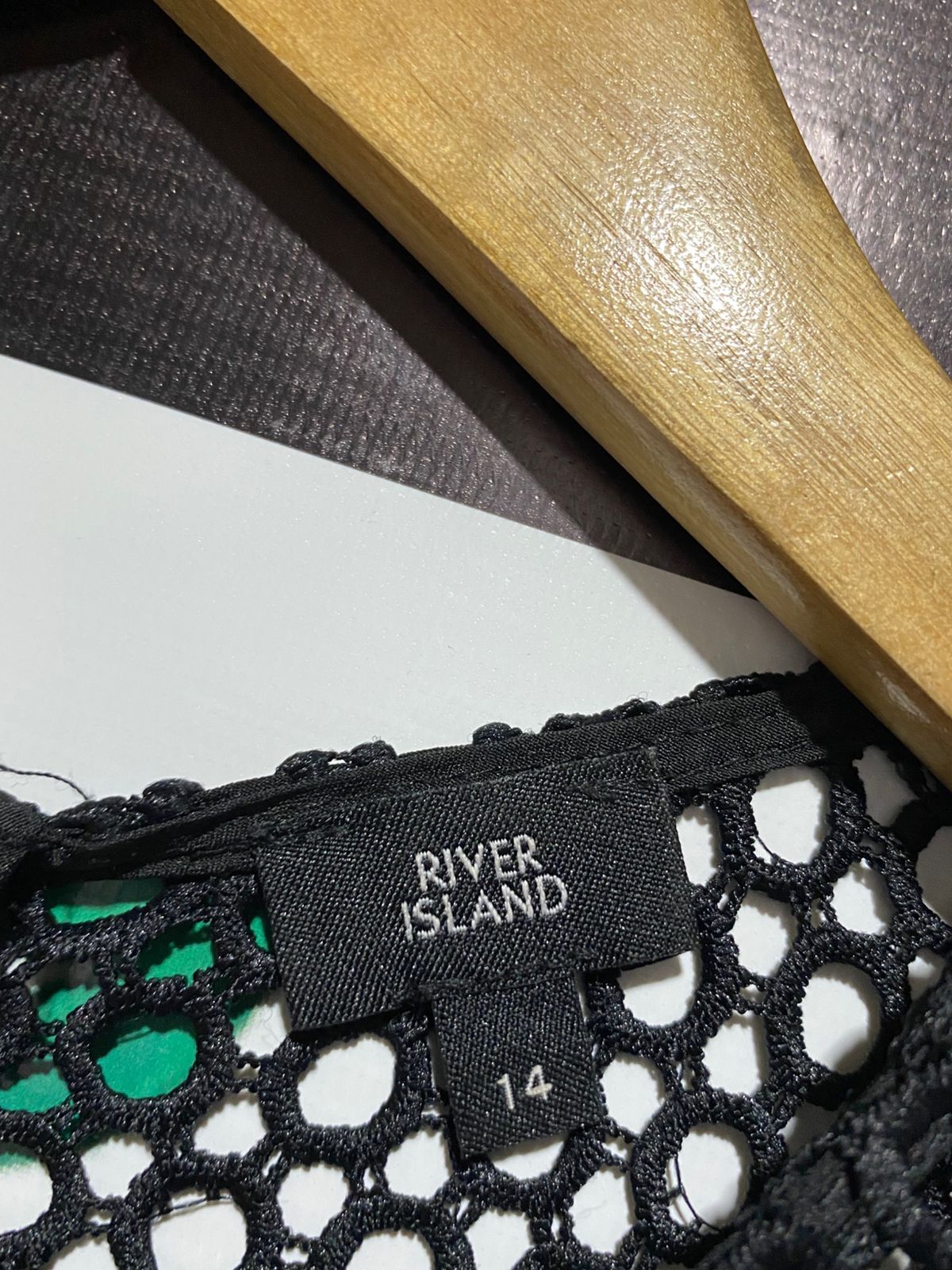 RIVER ISLAND |L| BUST 18| Divine Avenue Black & White Lace Cocktail Dress