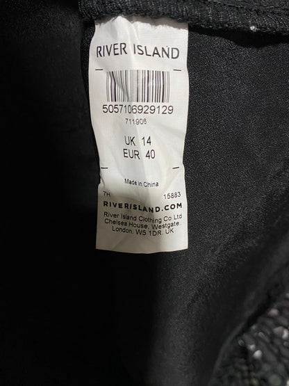 RIVER ISLAND |L| BUST 18| Divine Avenue Black & White Lace Cocktail Dress