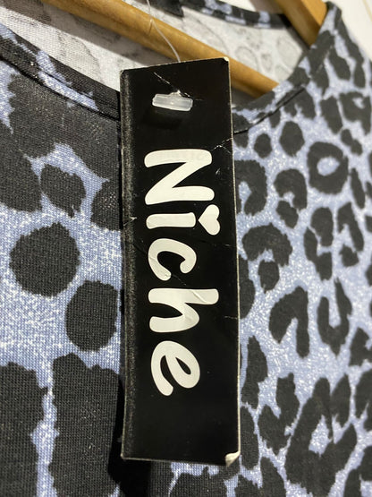 NICHE |M| BUST 18| Women's Grey and Black Animal Print Bodycon Dress