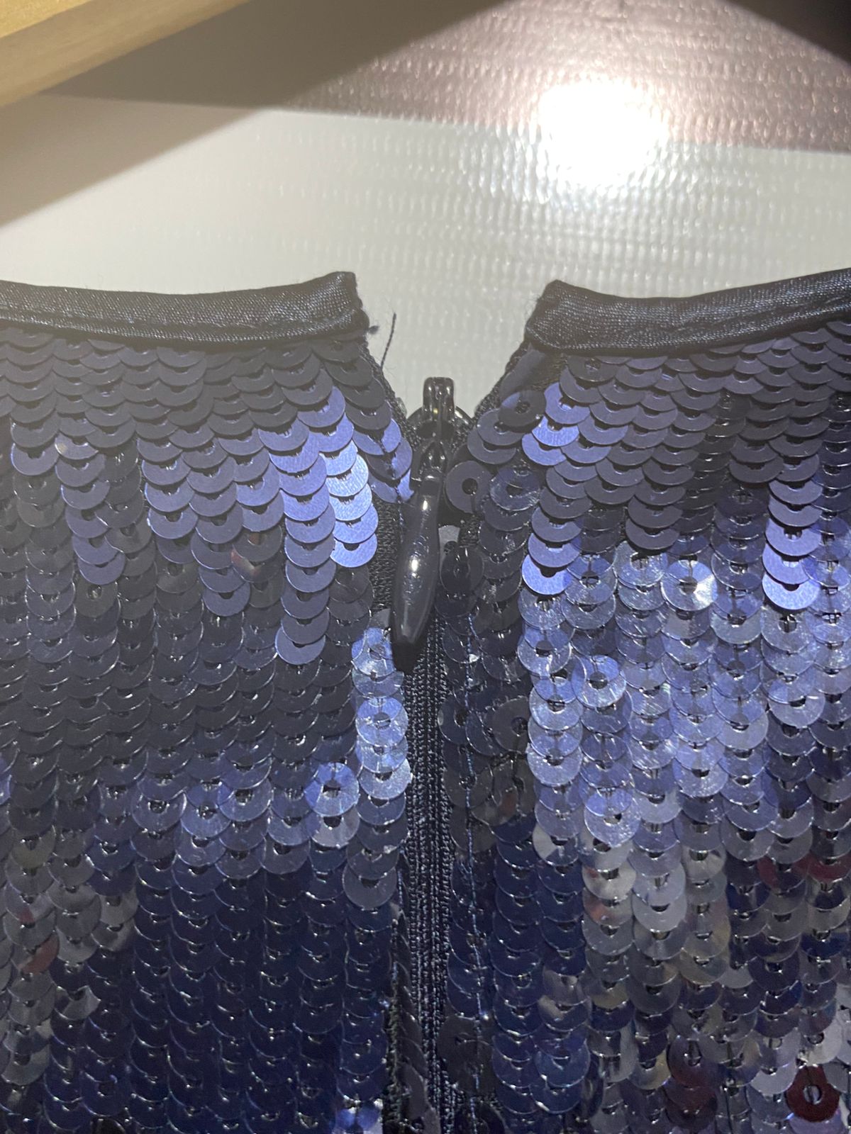 TAHARI |M| BUST 19| Sequined Short-Sleeve Mini Dress