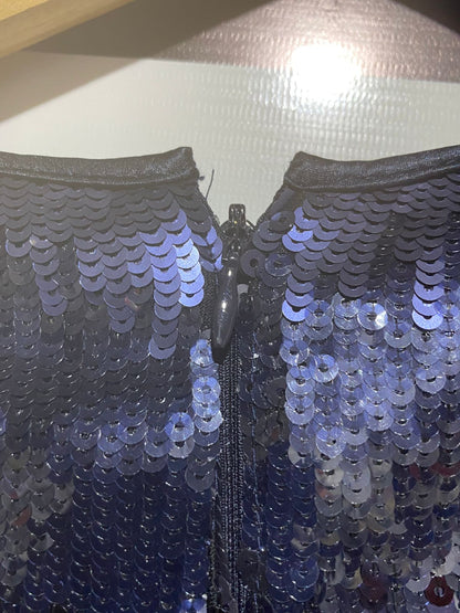 TAHARI |M| BUST 19| Sequined Short-Sleeve Mini Dress