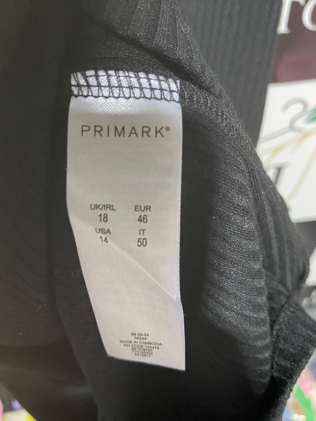 PRIMARK |L| BUST 18| Black, Long-Sleeved, High-Neck Midi Dress