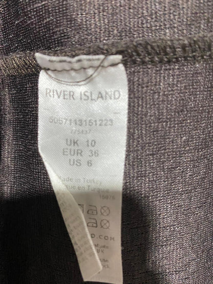 RIVER ISLAND |M| BUST 16|  Black Tiered Maxi Dress