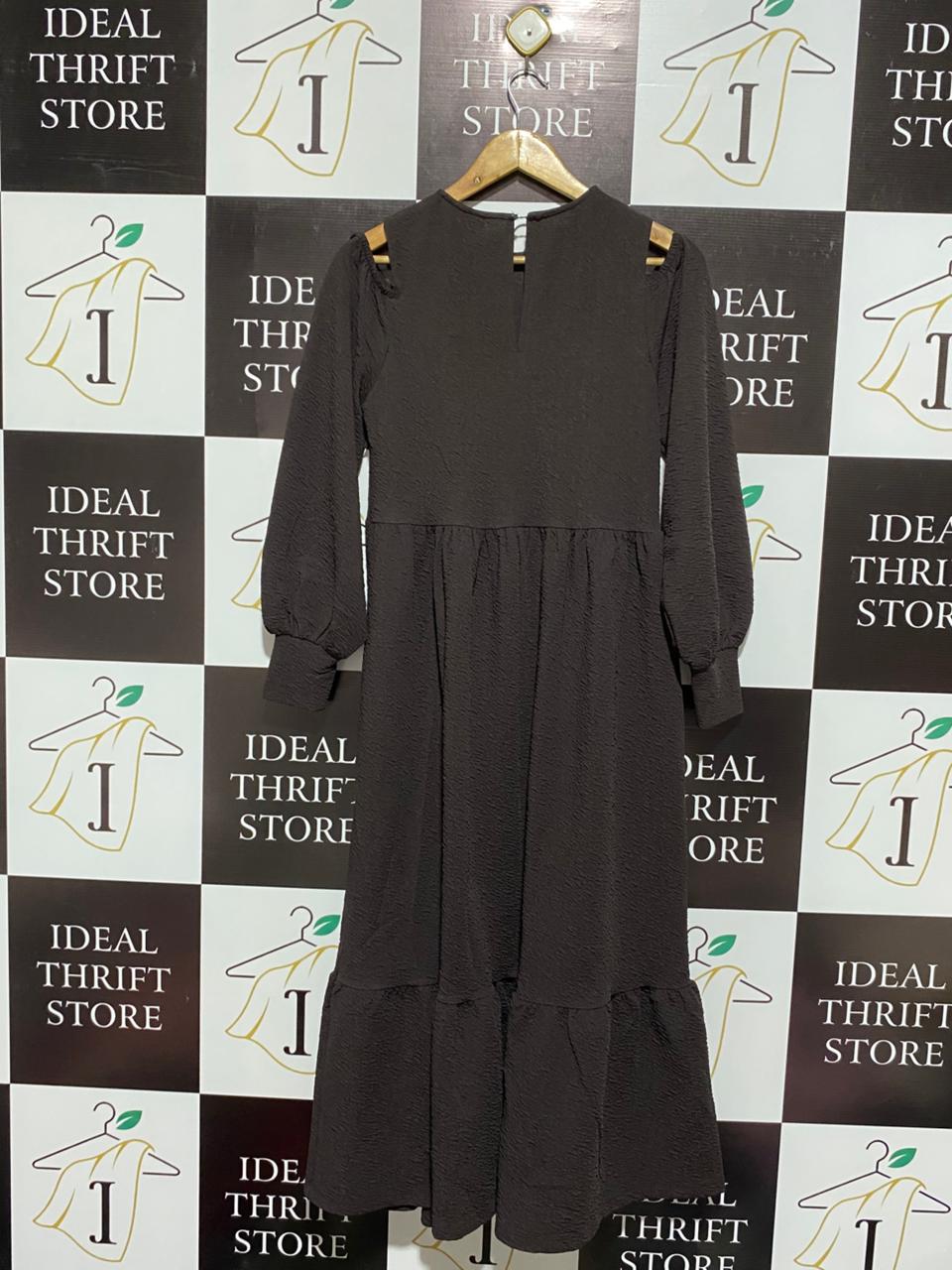 RIVER ISLAND |M| BUST 16|  Black Tiered Maxi Dress