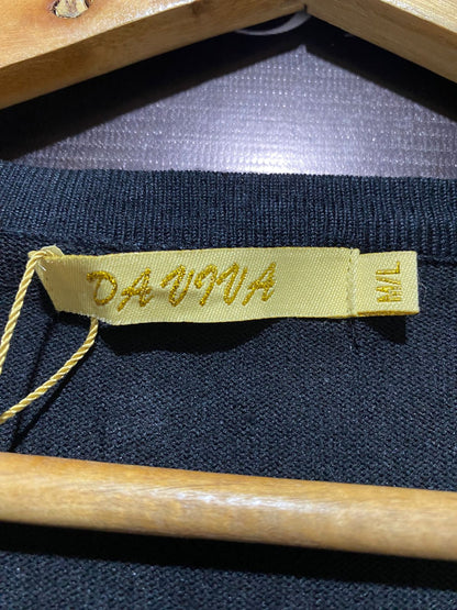 DAVIVA |M\L| BUST 17| black cardigan featuring rhinestone