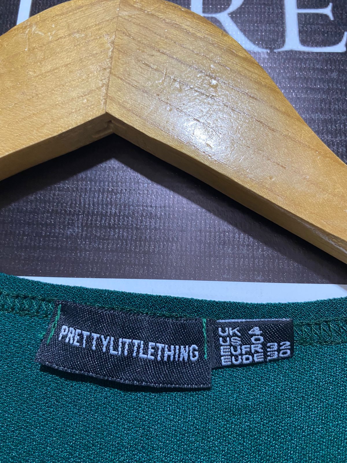 PRETTYLITTLETHING |XS\S| BIST 13| emerald green or hunter green wrap-style maxi or midi dress