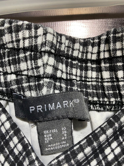 PRIMARK |M| WAIST 28| black and white checked trousers