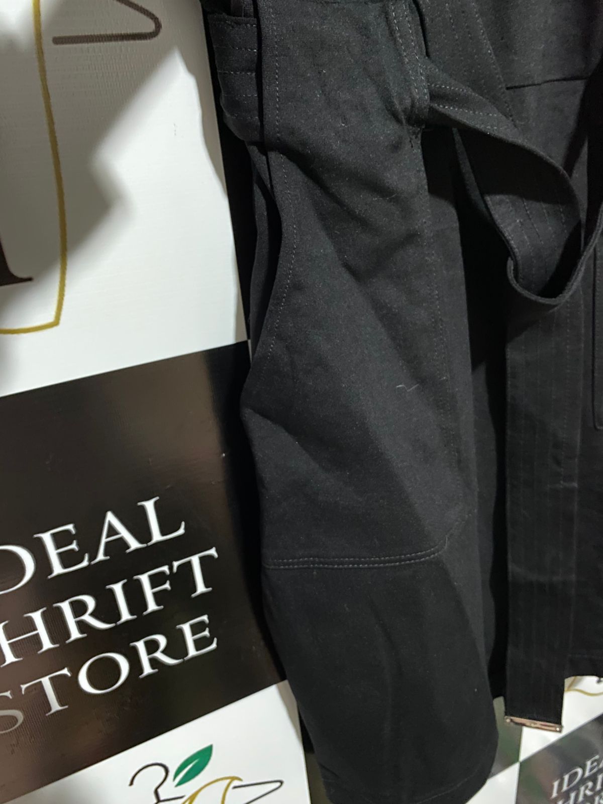 NEXT PETITE |L| BUST 18| black short-sleeve t-shirt dress with a tie waist