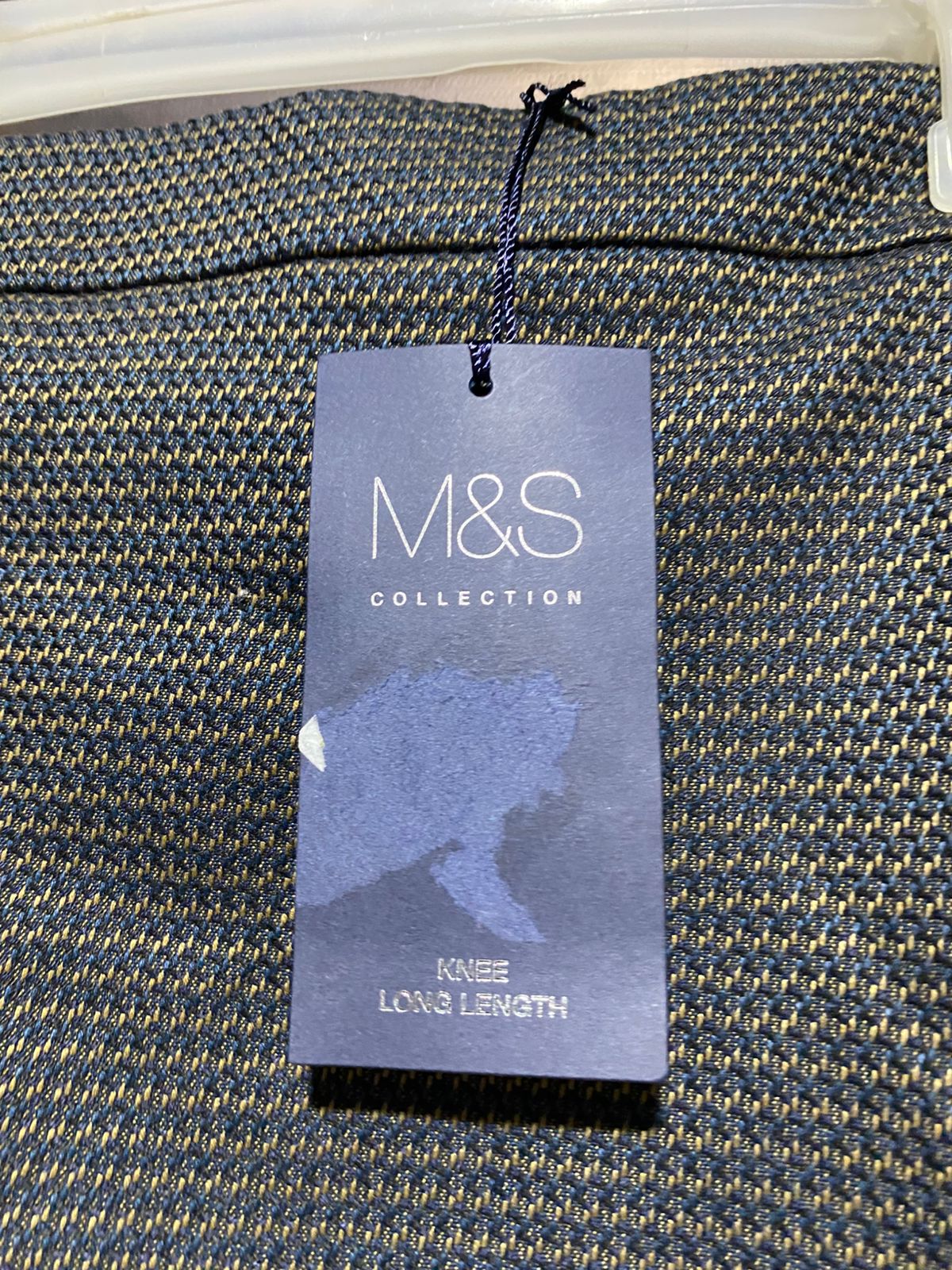 M&S COLLECTION |L\XL| WAIST 34| Black and White Checked Pencil Skirt