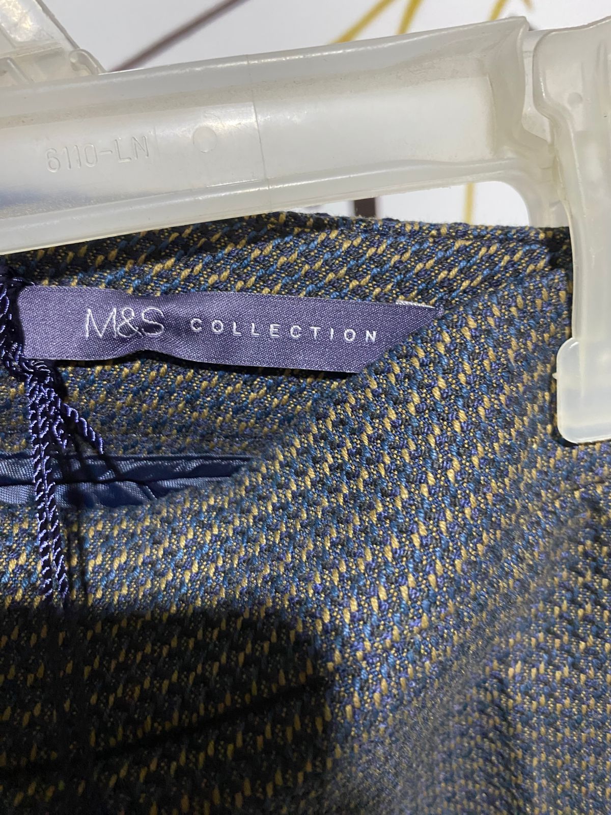 M&S COLLECTION |L\XL| WAIST 34| Black and White Checked Pencil Skirt