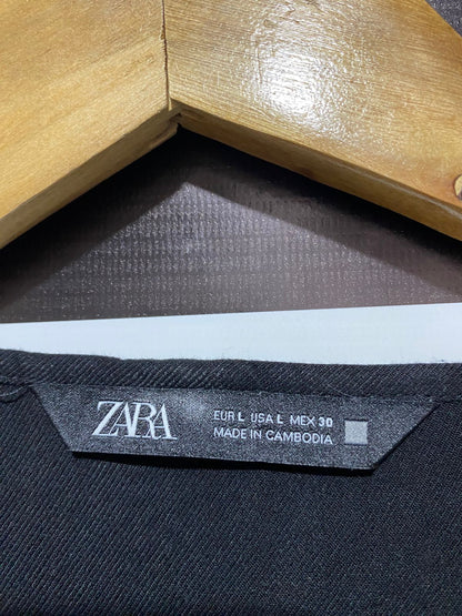 ZARA |L| BUST 19| Black and White Polka Dot Mini Dress