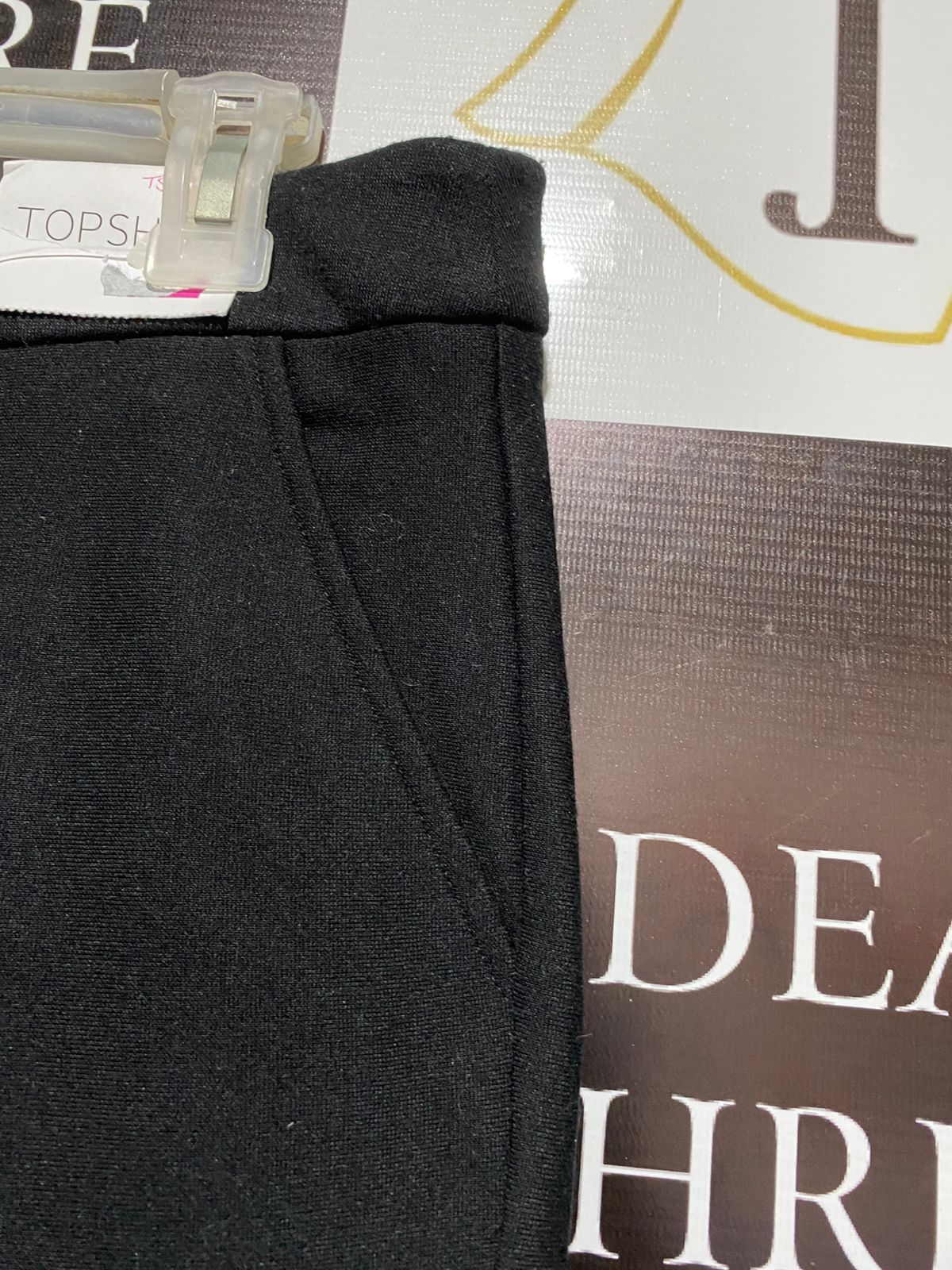 TOP SHOP |M| WAIST 28| Black Mid-Rise Flare Suit Trousers