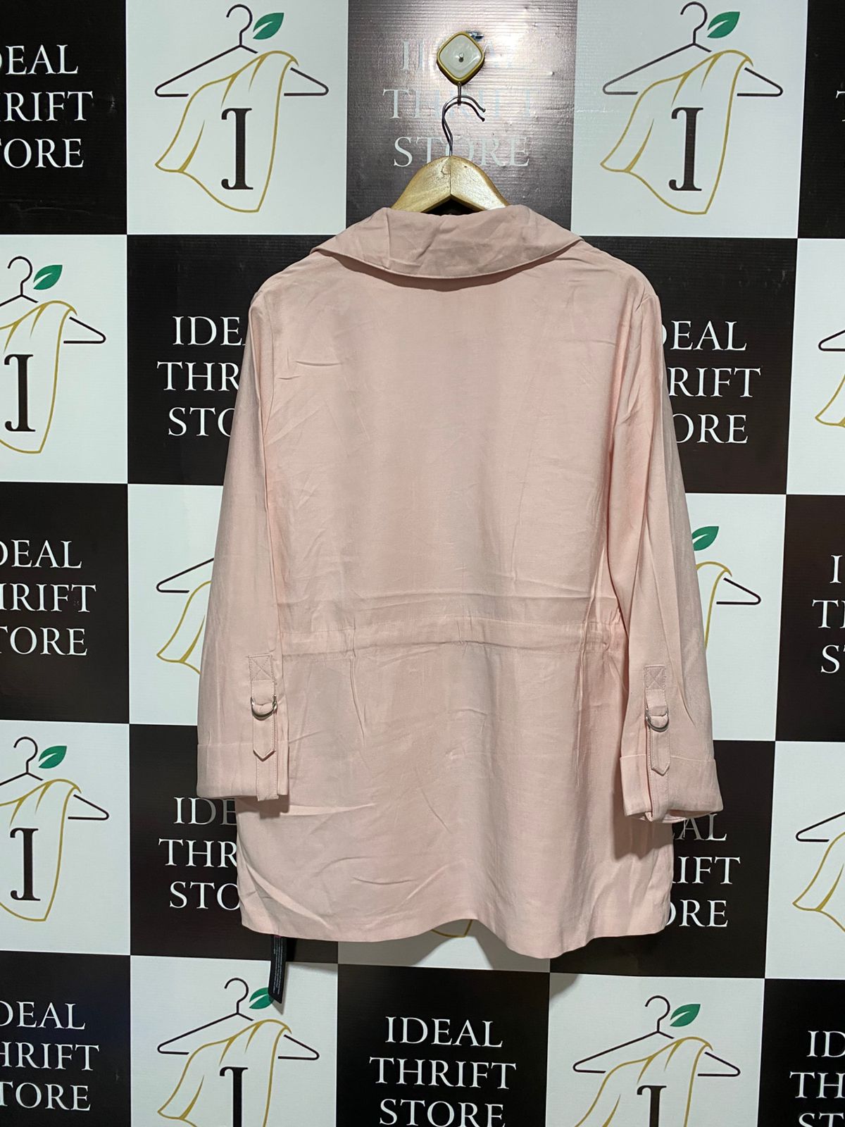 STYLE NUMBER |XL| BUST 25| Forever 21 Pale Pink Drape Trench Coat