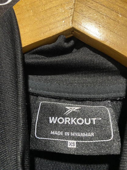 WORK OUT |S/M| BUST 19| Black And Grey Full-Zip Track Jacket
