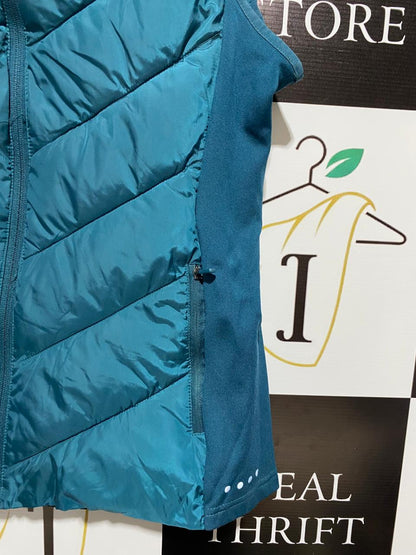 SOULUXE |S/M| BUST 19| Dark Teal Hooded Sports Gilet