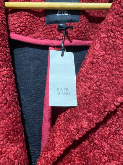 RIVER ISLAND |L/XL| BUST 23|  Longline Borg Coat