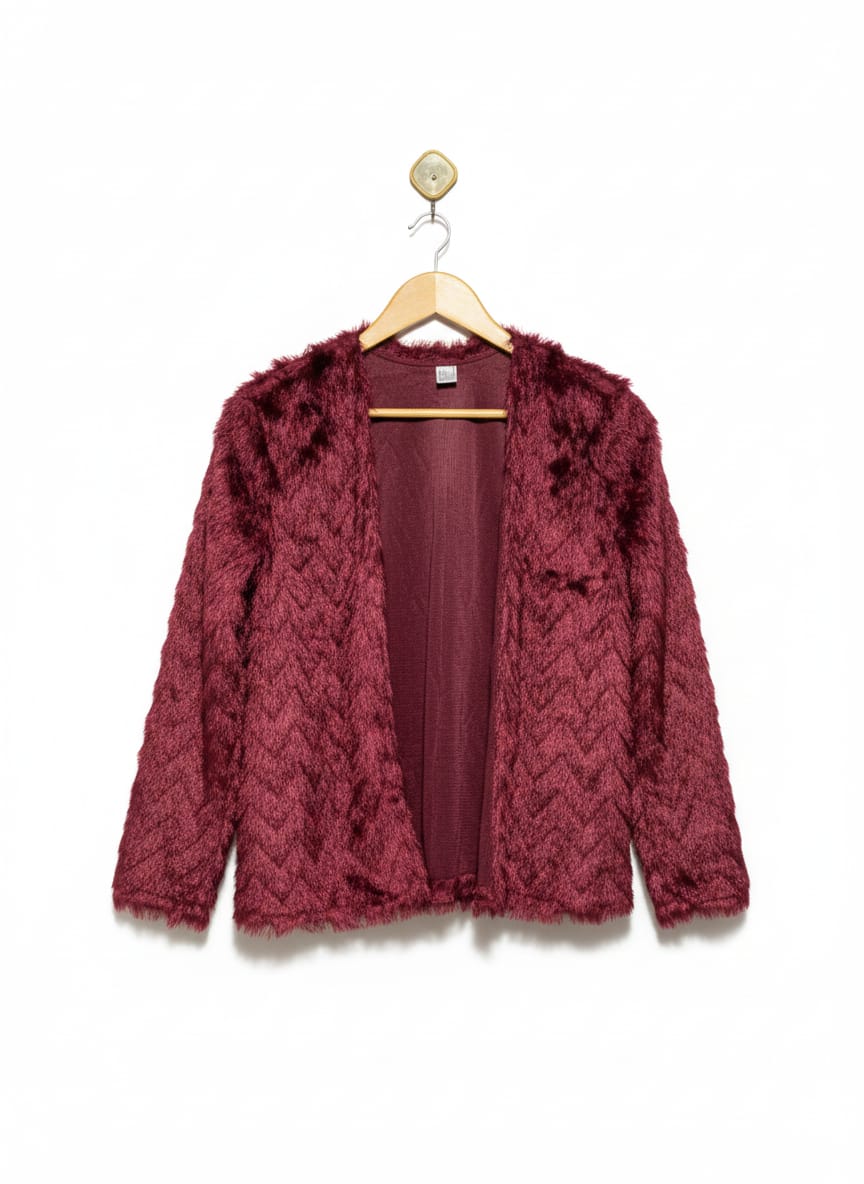 DIVIDED H&M |S| BUST 20| Women's Short Faux Fur Jacket