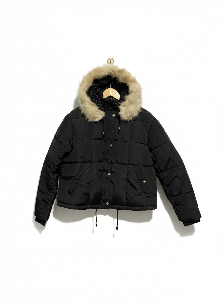 TOP SHOP |S| BUST 24| Faux Fur Lined Quilted Puffer Jacket