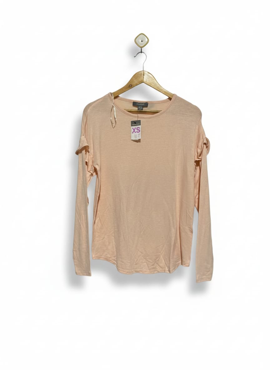 PRIMARK |XS| BUST 19|  C1| Long-Sleeve Ruffle Detail Top