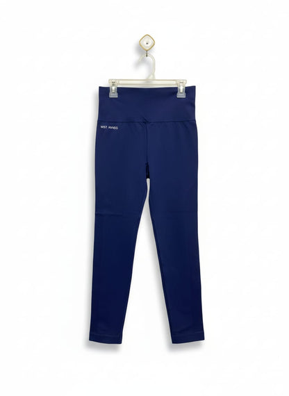 WST ANNEG |L| WAIST 24| B1| Navy Blue High-Waisted Leggings