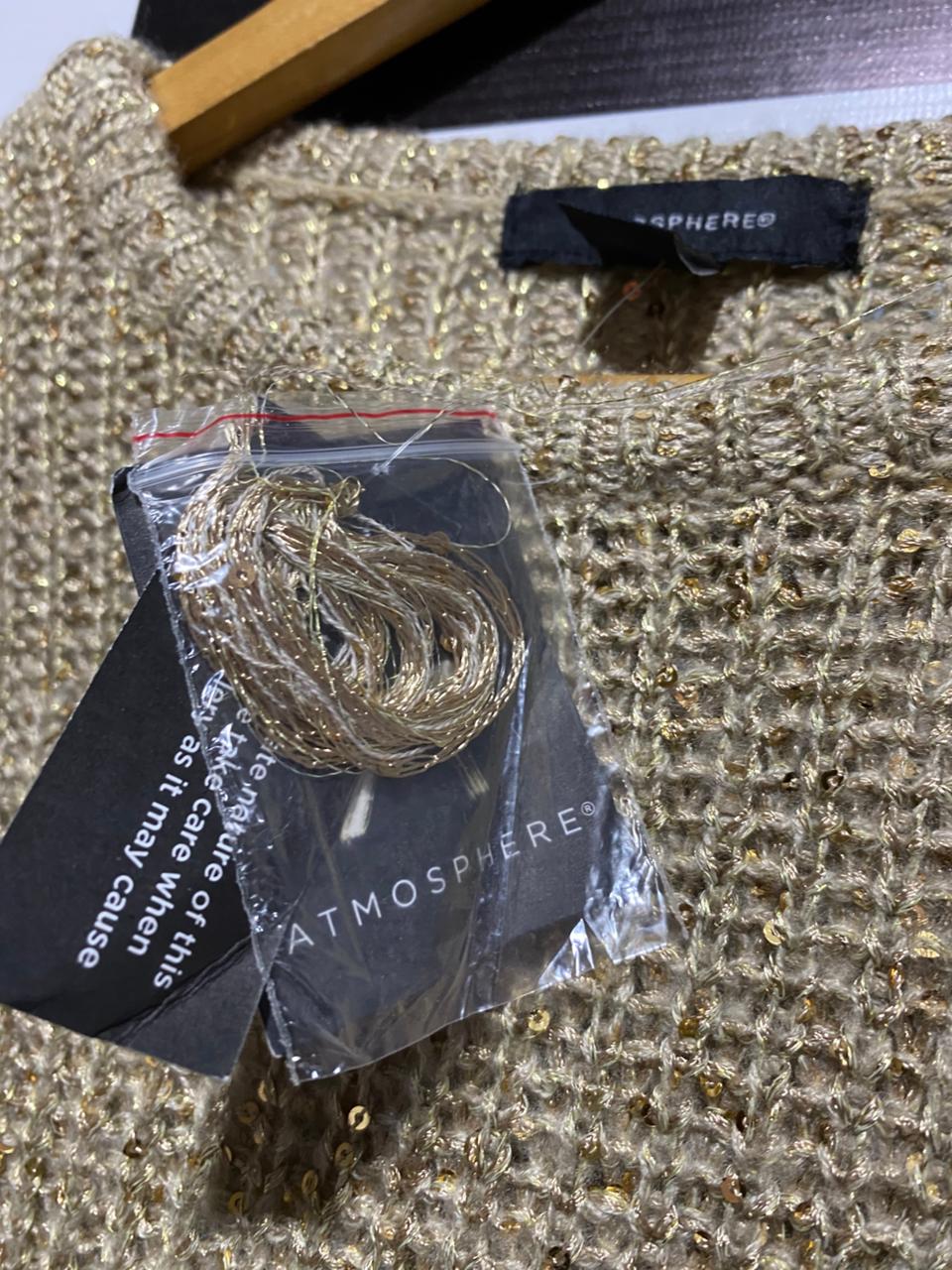 ATMOSPHERE |M| BUST 17| Gold Knit Sweater