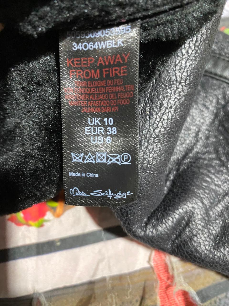 PETITES |M| BUST 19|Black Faux-Shearling Biker Jacket