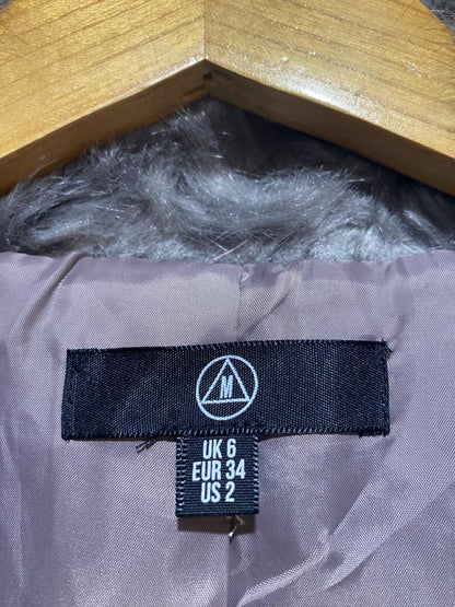 MISS GUIDED |M| BUST 21 | Grey Faux Fur Jacket