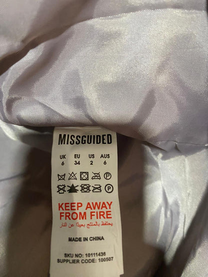 MISS GUIDED |M| BUST 21 | Grey Faux Fur Jacket