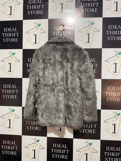 MISS GUIDED |M| BUST 21 | Grey Faux Fur Jacket