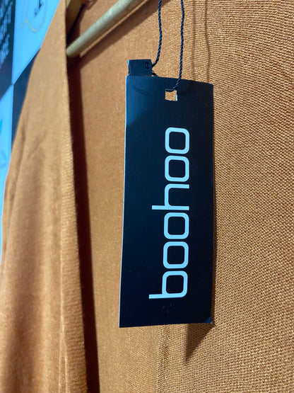 BOOHOO|L| BUST 22| Long, Rust-Colored Knit Cardigan