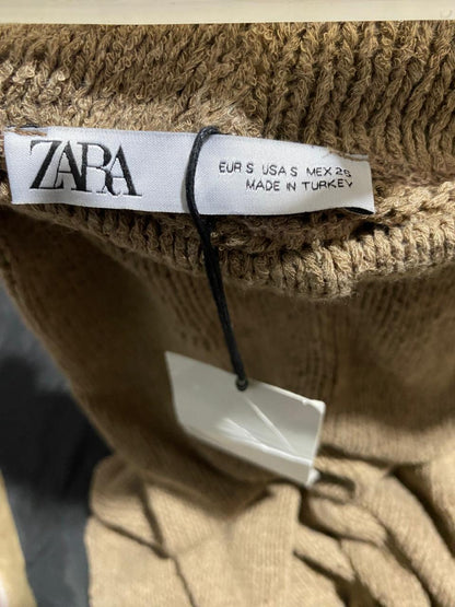 ZARA |S| WAIST 26| High-Waist Knit Wide-Leg Trousers