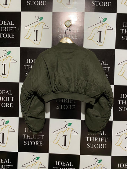 PRETTYLITTLE THING |XL| BUST 22| Cropped Bomber Jacket Olive Green