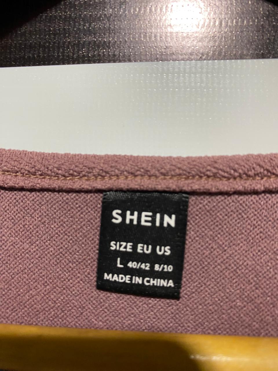 SHEIN |L| BUST 17| Fitted Top With Voluminous Puff Sleeves
