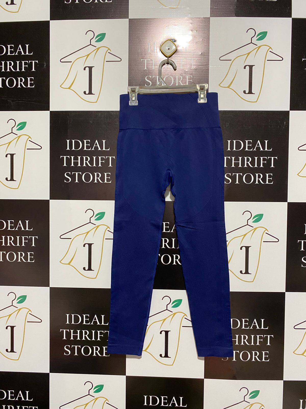 WST ANNEG |L| WAIST 24| B1| Navy Blue High-Waisted Leggings