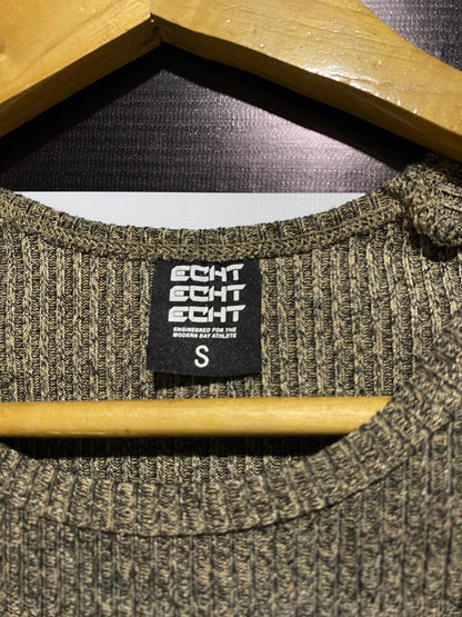 ECHT |S| BUST 15| C1| Cropped Ribbed Knit T-shirt