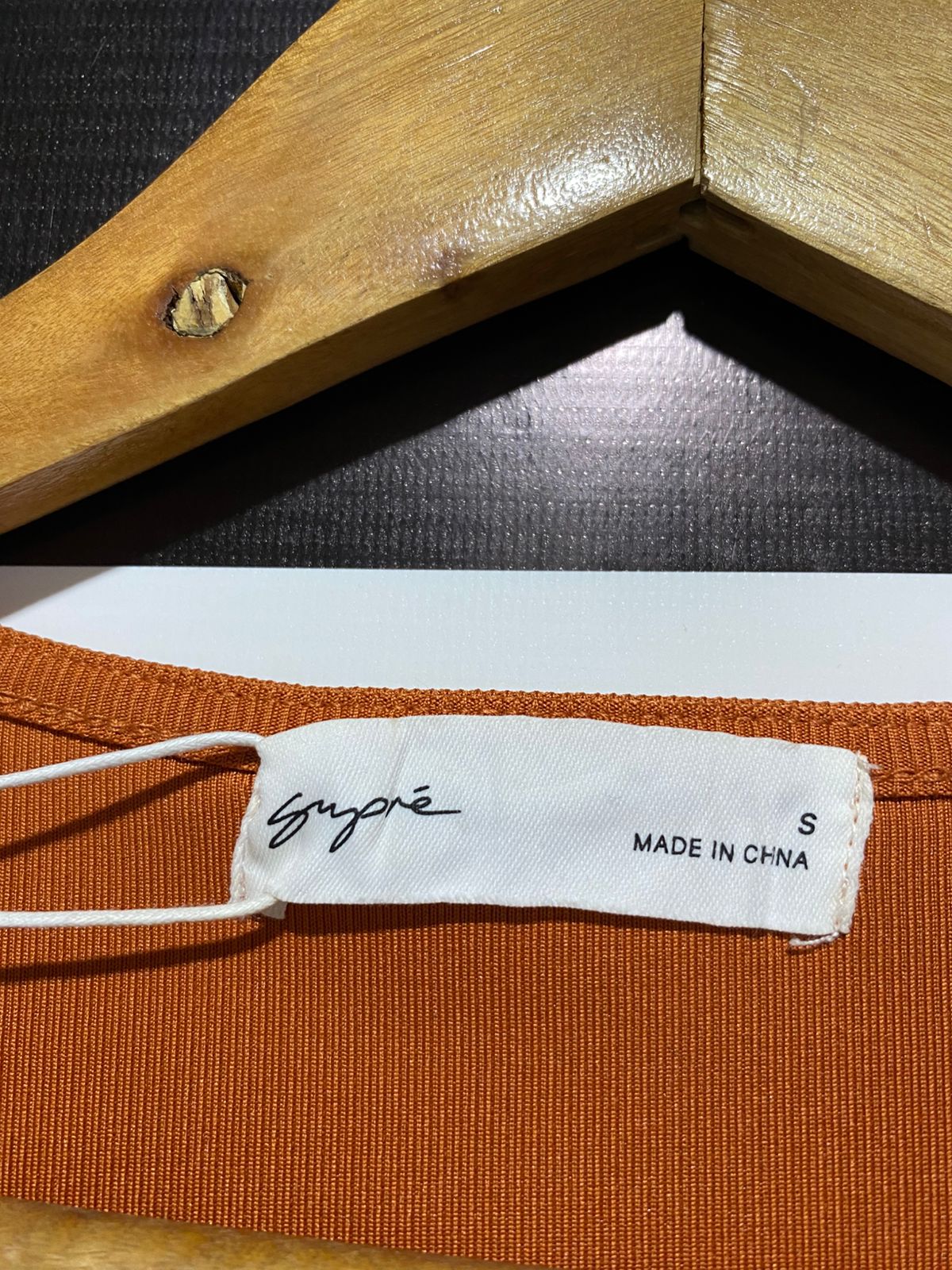 SUPRE |S| BUST 33|Burnt Orange/Terracotta Cut-Out Mini Dress