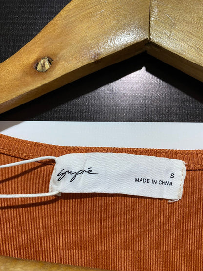 SUPRE |S| BUST 33|Burnt Orange/Terracotta Cut-Out Mini Dress