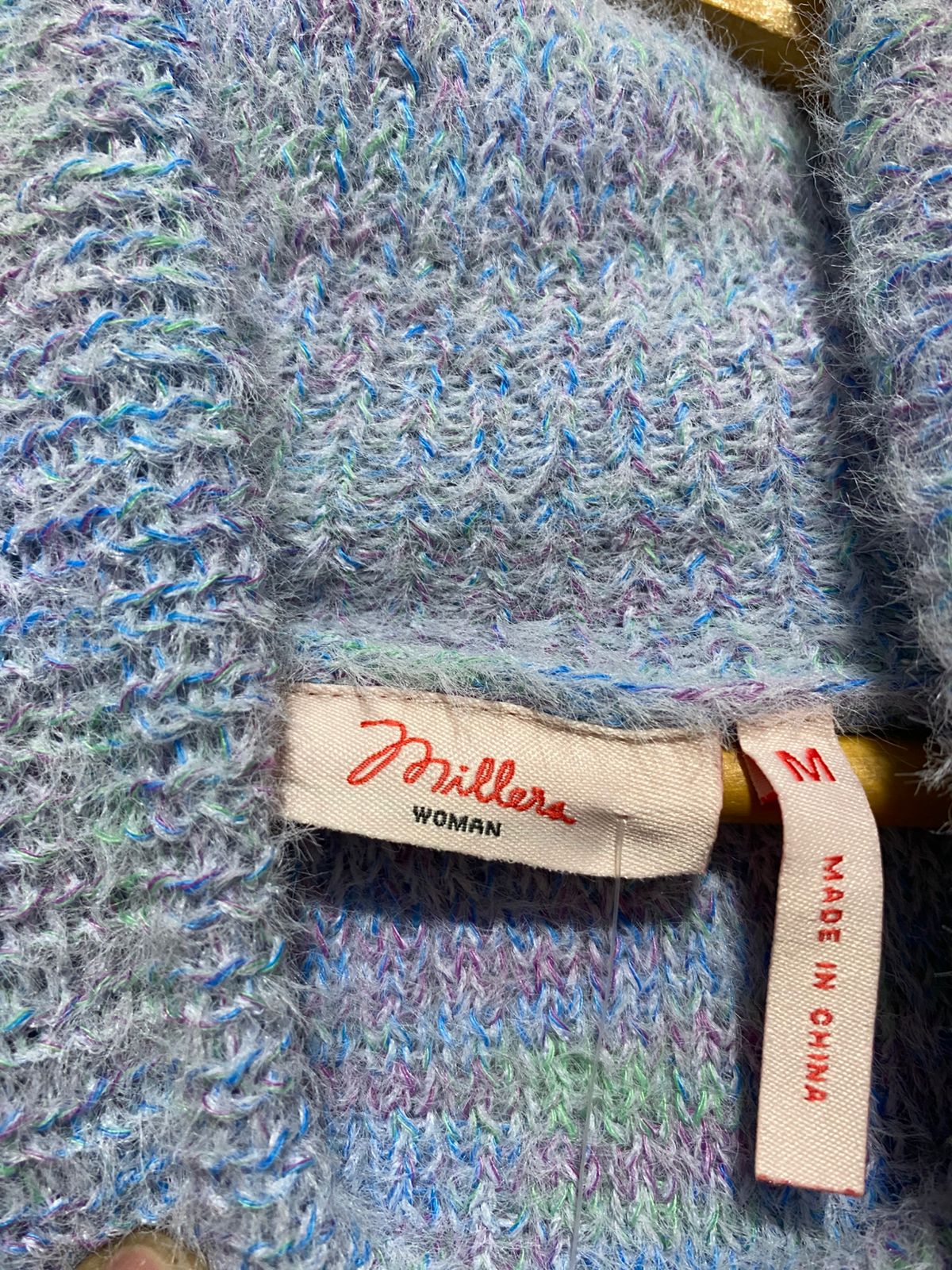 MILLERS |M| BUST 19| Light Blue Cowl Neck Sweater