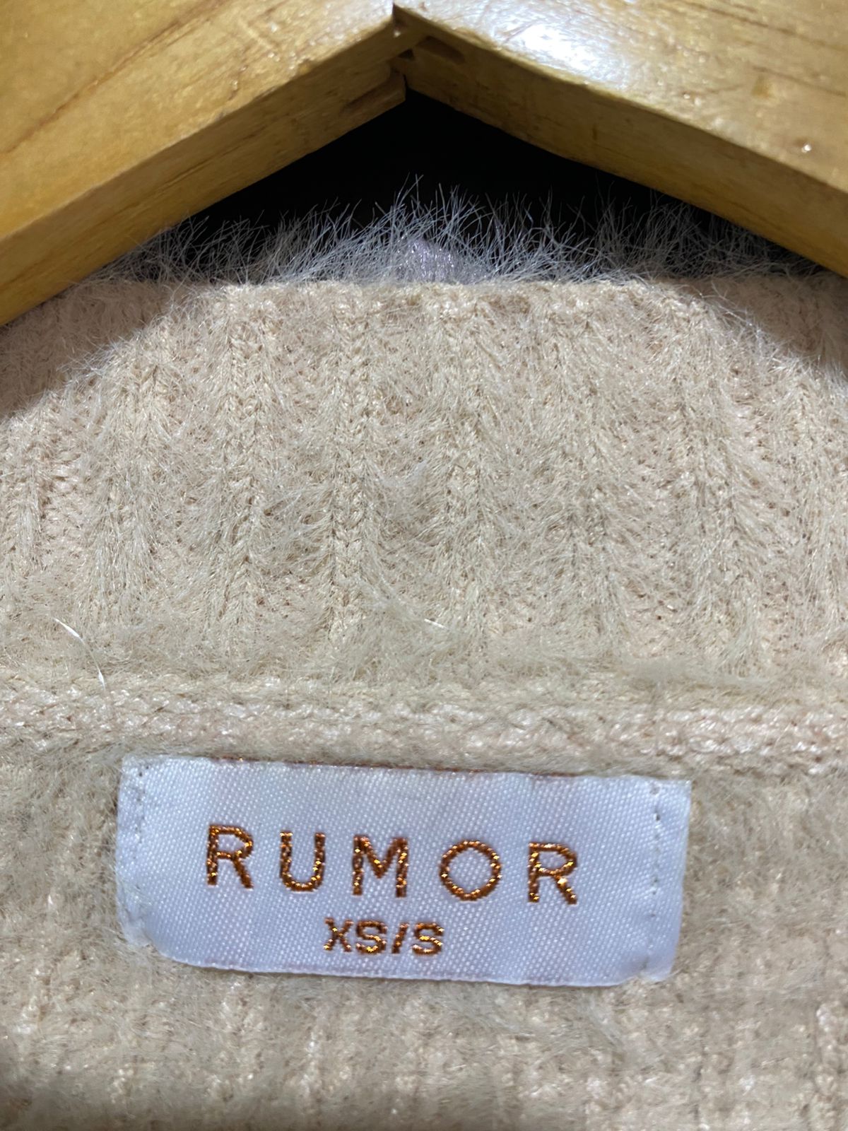 RUMOR |XS/S| BUST 20| C1|  Chunky Knit Cropped Sweater with a Front Tie
