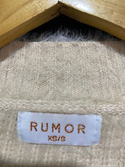 RUMOR |XS/S| BUST 20| C1|  Chunky Knit Cropped Sweater with a Front Tie