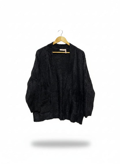 MILLERS |L| BUST 23| Fluffy Black Oversized Cardigan