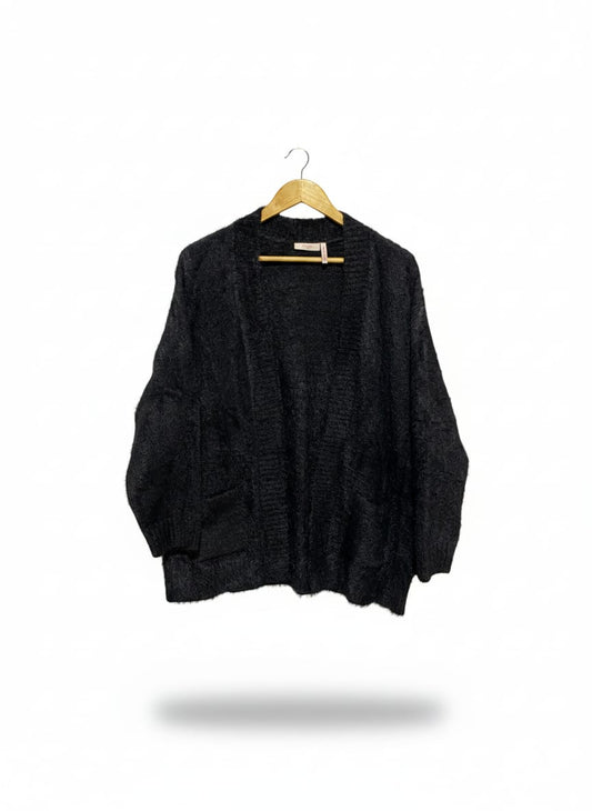 MILLERS |L| BUST 23| Fluffy Black Oversized Cardigan
