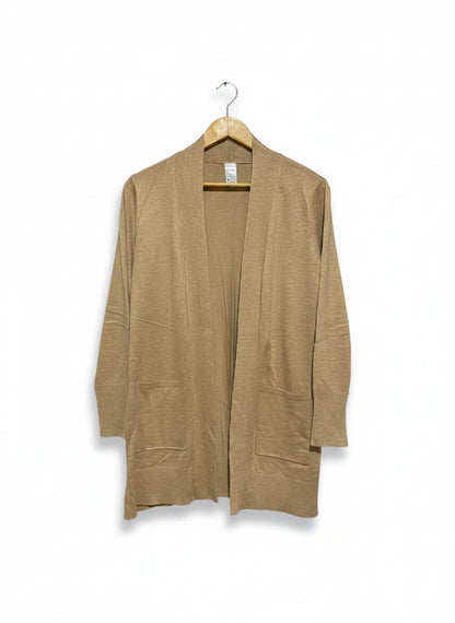ANKO |M| BUST 18| Longline Open Cardigan in a Warm Tan/Camel