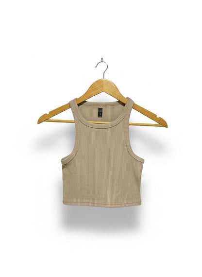 L&T |XS| BUST 11| Skin Sheer Polka-Dot Sleeve Top