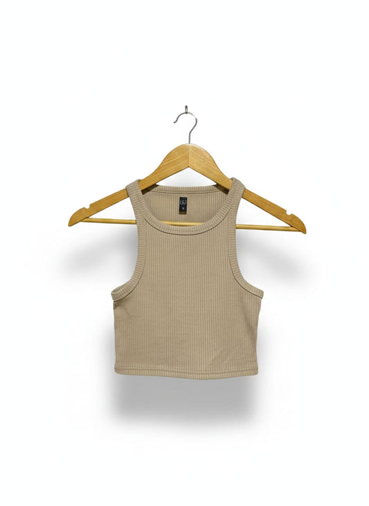 L&T |XS| BUST 11| Skin Sheer Polka-Dot Sleeve Top