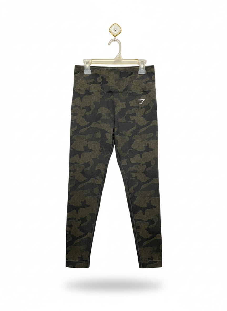 GYM SHARK |S| WAIST 26| Camo High-Waisted Leggings