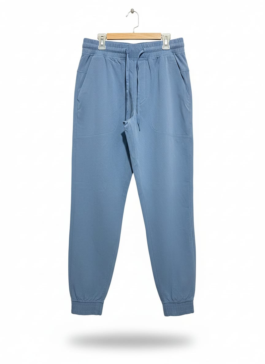 LULULEMON |L| WAIST 30| Dusty Blue Waffle-Knit Joggers
