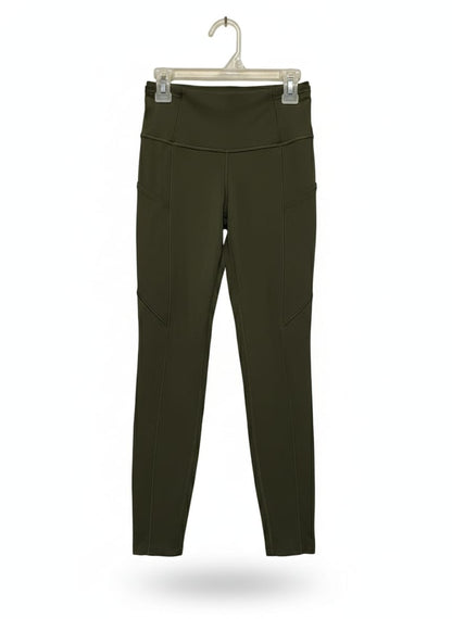 LULULEMON |XS| WAIST 22| Olive Green (Army Green) High-Waisted Athletic Leggings